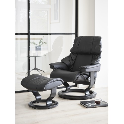 FAUTEUIL RENO  STRESSLESS AVEC REPOSE PIEDS  CLASSIC(en cuir)