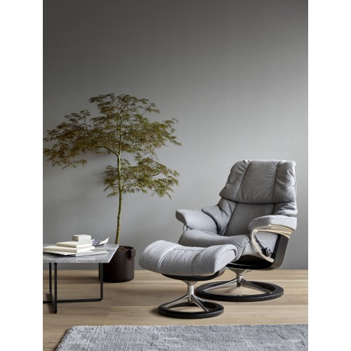 FAUTEUIL RENO STRESSLESS  AVEC REPOSE PIEDS SIGNATURE ou CROSS (en cuir paloma ou cori)