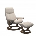 Stressless CONSUL (tissus) piètement Classic bois avec son repose pieds