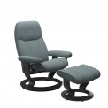 Stressless CONSUL (tissus) piètement Classic bois avec son repose pieds