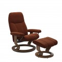 Stressless CONSUL (tissus) piètement Classic bois avec son repose pieds