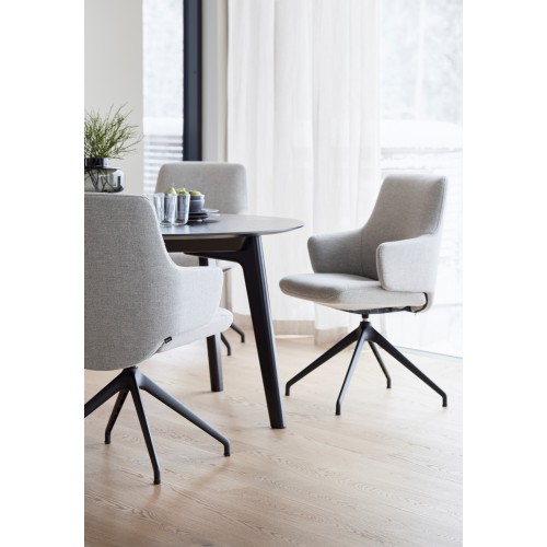 CHAISE LAUREL STRESSLESS DOSSIER BAS ACCOUDOIRS  (tissu)