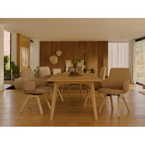 CHAISE LAUREL STRESSLESS DOSSIER BAS ACCOUDOIRS  (tissu)